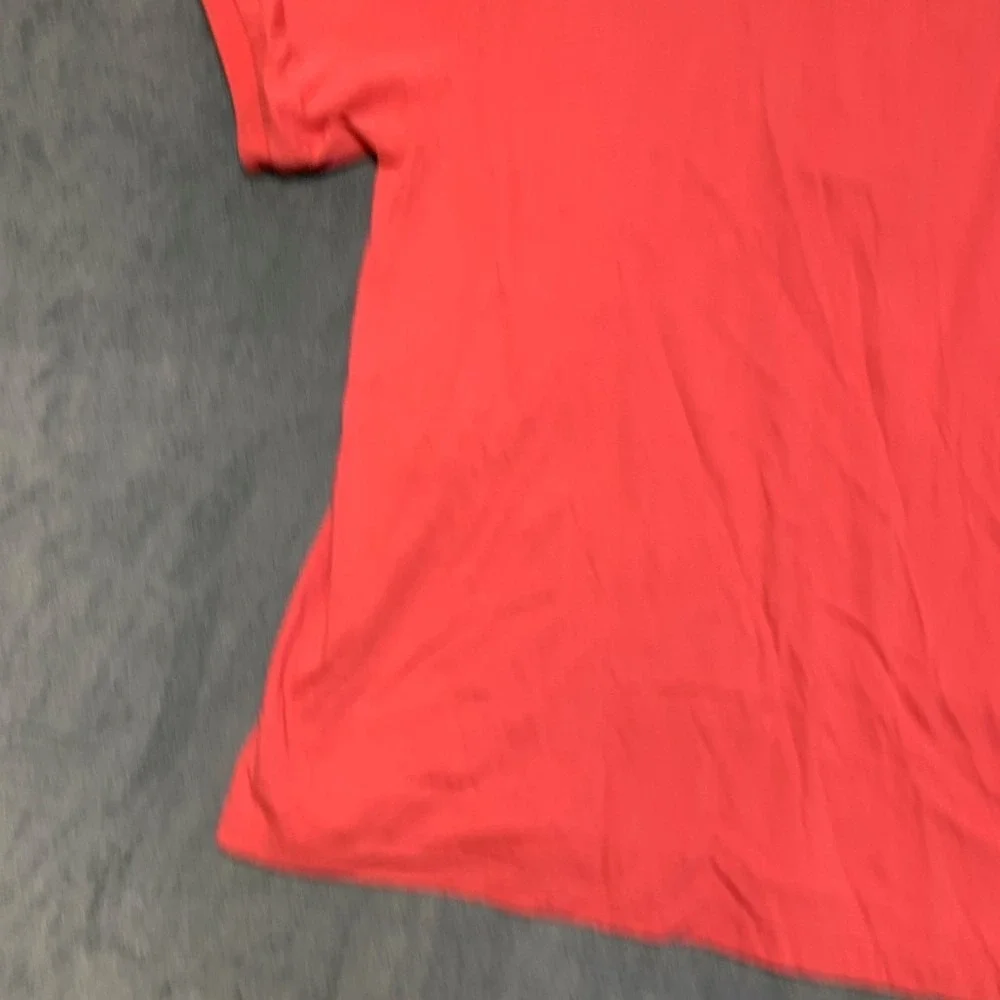 Ralph Lauren Polo Sport Shirt Mens Large Orange Cotton Golf Performance 1/4 Zip